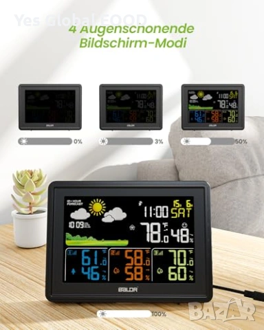 BALDR безжична метеорологична станция с 3 външни сензора, снимка 3 - Друга електроника - 53355168