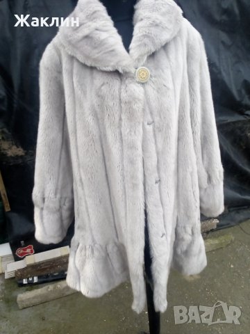 Елегантно дамско палто от еко кожа, снимка 4 - Палта, манта - 27557636