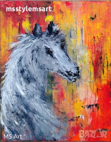 Огнен дух " Абстрактна картина 