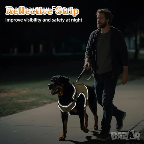 Нов K9 тренировъчен нагръдник L desert camo 2 D-ring дръжка MOLLE за куче, снимка 7 - За кучета - 53566421