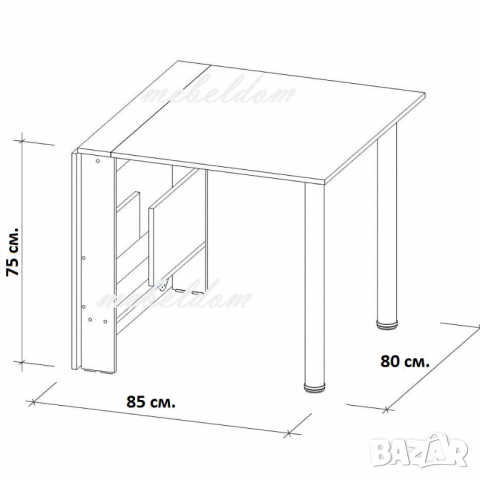 Трапезна/кухненска сгъваема маса (код-2275), снимка 12 - Маси - 36406811