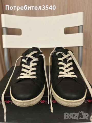 Дамски черни кецове Ecco, снимка 4 - Кецове - 51482015