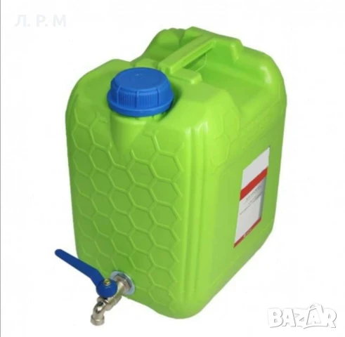 туба за вода с метално кранче 10л - зелена 