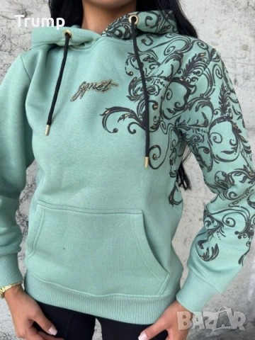 - - 50 % Мека и топла блуза, суитчър, худи. Високо качество с качулка, цвят мента, снимка 4 - Блузи с дълъг ръкав и пуловери - 53207584