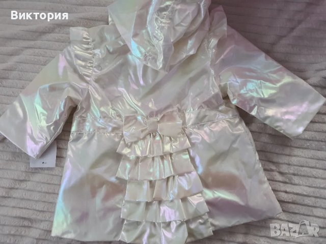 бяло яке пролет-есен, снимка 3 - Бебешки якета и елеци - 47548032
