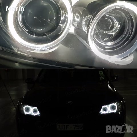Комплект ярки LED крушки за ангелски очи на BMW E90,Е91 пре фейслифт - бели, без грешки!, снимка 2 - Аксесоари и консумативи - 37443449