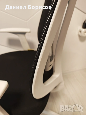 ергономичен офис стол Antares Eclipse - Бял/Черен (Меш), снимка 3 - Столове - 53214166