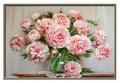 Розови Божури 5D гоблен диамантен гоблен картина мозайка за направа по схема с камъчета, снимка 1 - Гоблени - 32359440