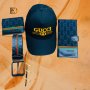 Колан шапка и 2 портфейла уникален комплект Gucci код 58