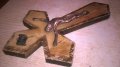 кръст с христос-23х14см-дърво мед/месинг, снимка 17