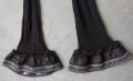 S/M черни мрежести чорапи със силикон и бяла бродерия, снимка 9