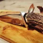 Ловен масивен нож с дръжка от еленов рог. Нов!, снимка 15
