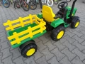 TEXAS акумулаторен трактор с ремарке RANCHER зелен, снимка 4