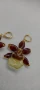 Обеци с естествен цвят на мини орхидея. Цветче с размери 3,5/4 см. , снимка 6