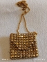 Колие pochette малка дамска чанта от златна мъниста разкошно 52249, снимка 1