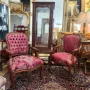 Кресло в Луи XV стил с дамаска в бароков орнамент, снимка 7