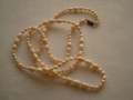  колие- огърлица гердан  от естествени бели речни перли изработва се ръчно, снимка 3