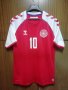 Дания Ериксен оригинална футболна тениска фланелка Denmark Eriksen Hummel L Euro 2020, снимка 2