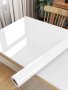 Винилово мебелно фолио бял лъскав ефект 45X300 см - 2 бр., снимка 1