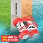 Нова Водоустойчива амфибийна 4WD RC кола с 360 обръщания и LED за деца, снимка 6