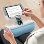CGBE регулируема възглавница за таблет или електронен четец за легло, с възглавница, син и сив, снимка 9