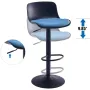 Висококачествени бар столове с регулируема височина, к-т от 2бр EUYY102-KS-1909BK-BL, снимка 6
