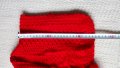 Бебешка червена плетена жилетка дъжина 25см . Нова., снимка 4