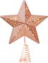 връх LED Коледна метална звезда Rose Gold , снимка 2