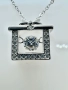 Сребърно колие с мойсанит (Диамант) 0.5 карата, снимка 5