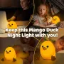 Детска нощна лампа Mewaii Mango Duck, димируема на 3 нива, силиконова с дистанционно, 1200 mAh, снимка 4