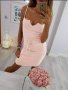 Розова рокля с тънки презрамки  - к.235, снимка 1 - Рокли - 32471090