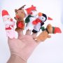 5 бр Коледни мини кукли за пръсти пръстчета за куклен театър от плат, снимка 1