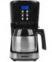 Шварц кафе машина MEDION MD 18088, 900W, 1 L, LED дисплей, Таймер, Инокс/Черен