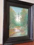 Живопис Импресия. Стара маслена картина с масивна дървена рамка, снимка 4