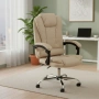 Ергономичен офис стол с лумбална опора от еко кожа в бежов цвят , снимка 2