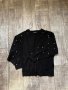 Wow 🤩 Черен  пуловер блуза  Zara овърсайз размер  с декорация перли, снимка 8
