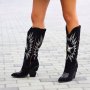  Ботуши на ток - черен велур - 548, снимка 2