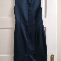 Тъмносиня рокля с принт С/М размер, снимка 2 - Рокли - 44900000