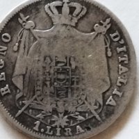 1 лира 1811 (М), имп. Наполеон Бонапарт, сребро 5 гр проба 900/1000, снимка 1 - Нумизматика и бонистика - 43322042
