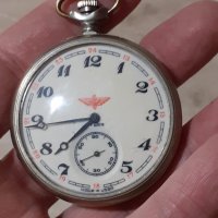 Стар руски джобен часовник Мълния с влак, снимка 5 - Антикварни и старинни предмети - 44034127