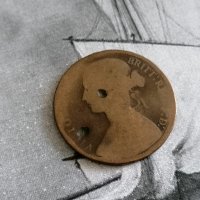 Монета - Великобритания - 1 пени | 1866г., снимка 2 - Нумизматика и бонистика - 28310464