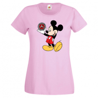 Дамска тениска Mickey Mouse Mercedes .Подарък,Изненада,, снимка 5 - Тениски - 36528738