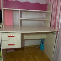 Детска стая в розово и бяло дърво, снимка 2 - Мебели за детската стая - 43712765