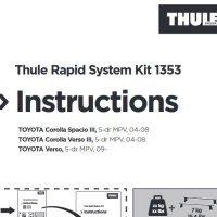 комплект Thule kit 1353 за рейлинг багажник греди за Toyota Verso и Corolla , снимка 3 - Аксесоари и консумативи - 44900951