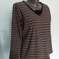 Памучна еластична блуза "Biaggini"® / голям размер за хладно време , снимка 1 - Блузи с дълъг ръкав и пуловери - 15473362