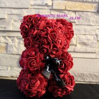 Мече от рози - 25 см, снимка 1 - Изкуствени цветя - 44010722