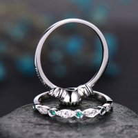 Два пръстена със смарагд, снимка 3 - Пръстени - 38599039