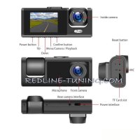 Видеорегистратор с три камери Full HD , снимка 2 - Аксесоари и консумативи - 40178255