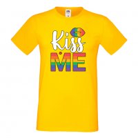  Мъжка тениска Kiss Me multicolor Прайд,Празник.Повод,Изненада, снимка 13 - Тениски - 37102936