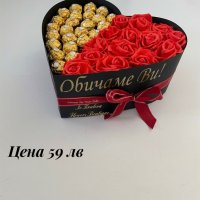 Луксозни подаръчни кутии с рози и бонбони , снимка 2 - Други услуги - 34879074